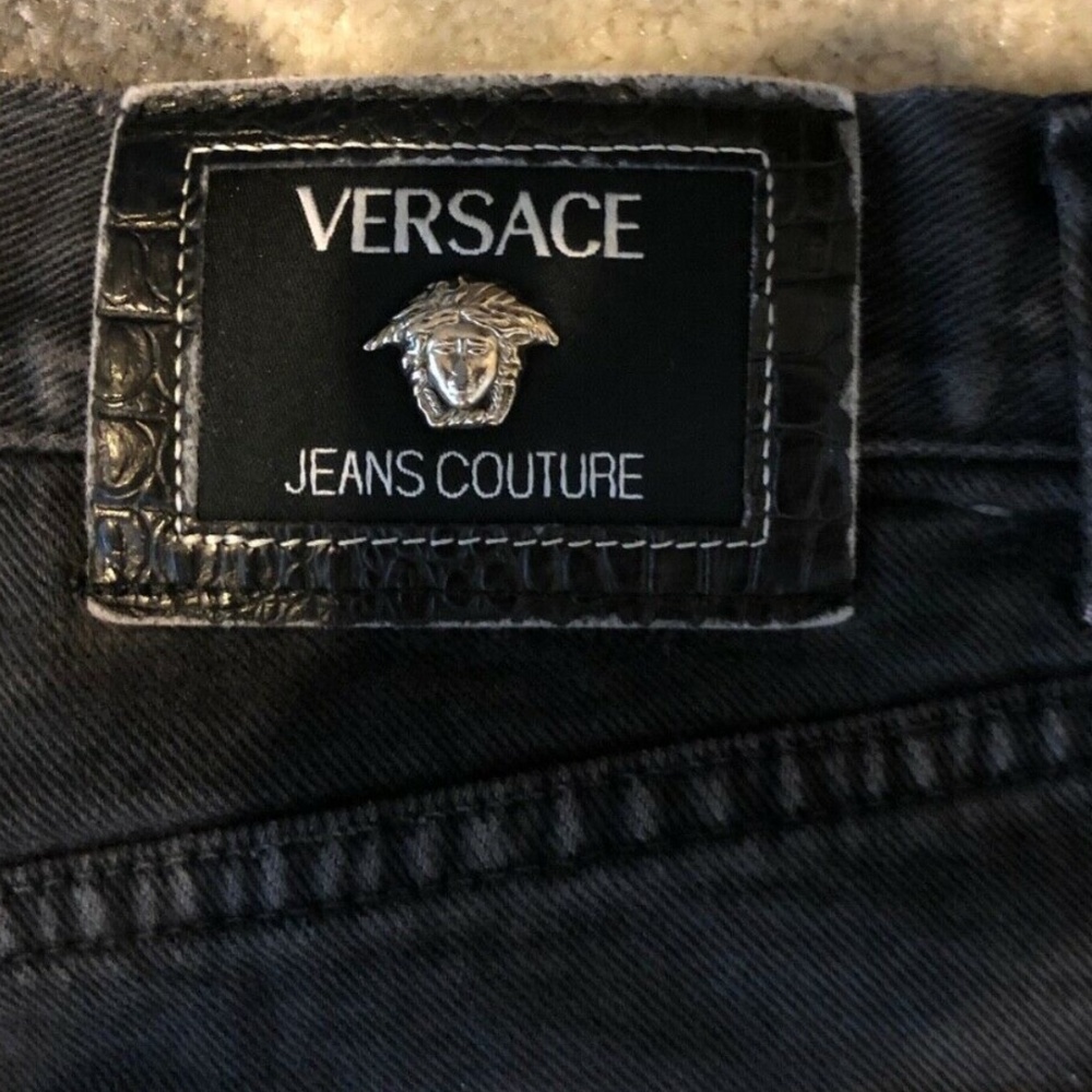 Vintage VERSACE JEANS COUTURE 80's Black Jeans